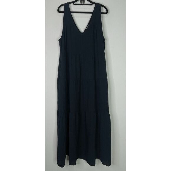 SOLD - Marine Layer 2023 Corinne Double Gauze Cotton Maxi Dress - Picture 10 of 11